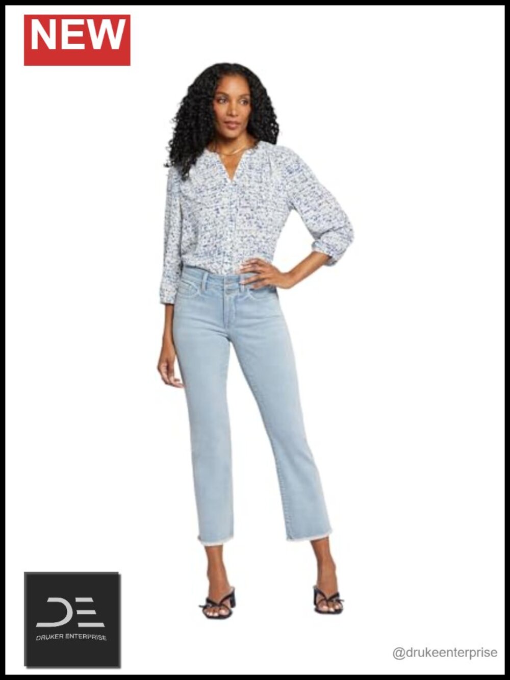 NYDJ Marilyn Straight Ankle Jeans with Lift Tuck Tech Double Button Fly